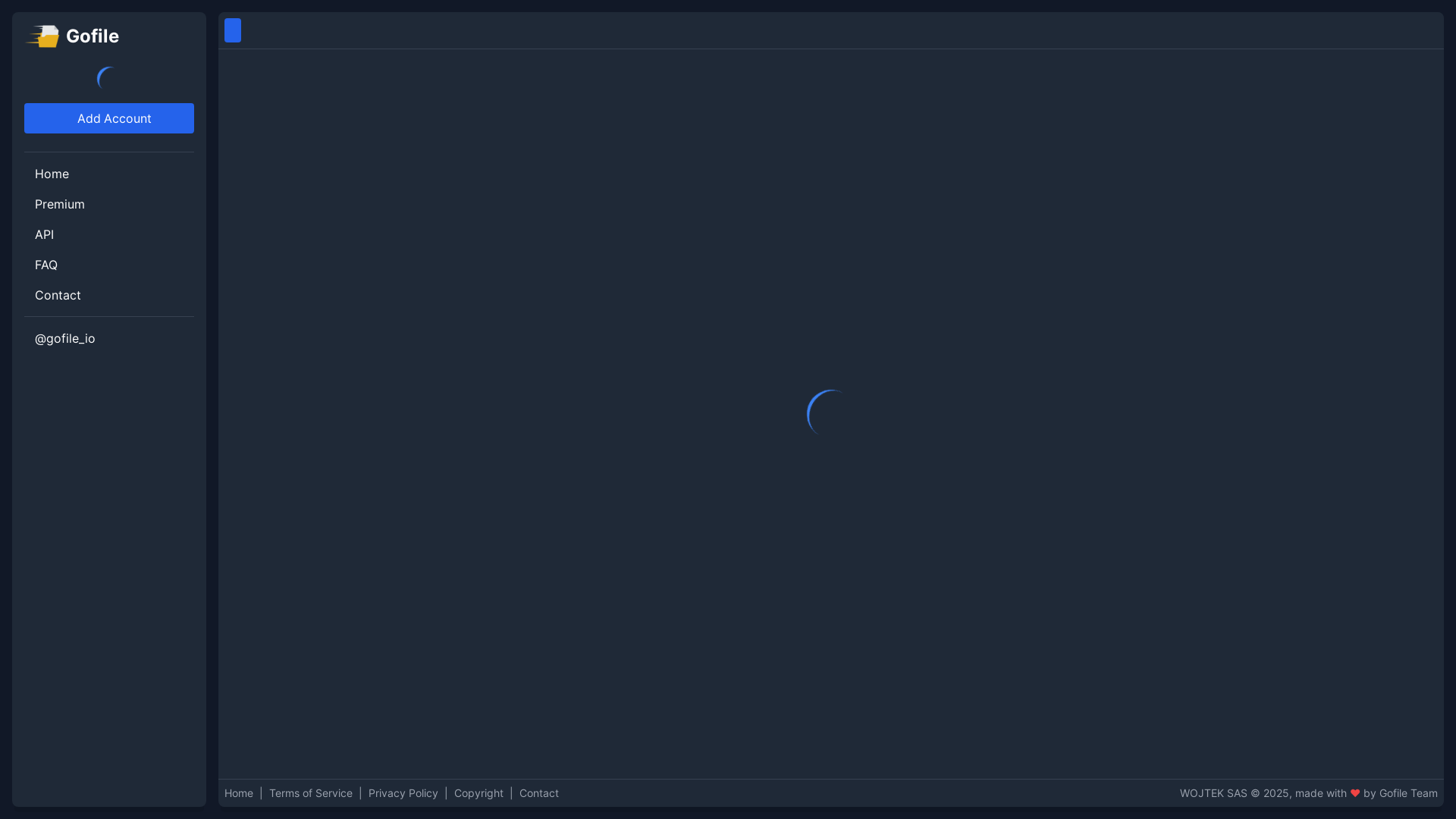 website screenshot of https://gofile.io/d/wmkff3