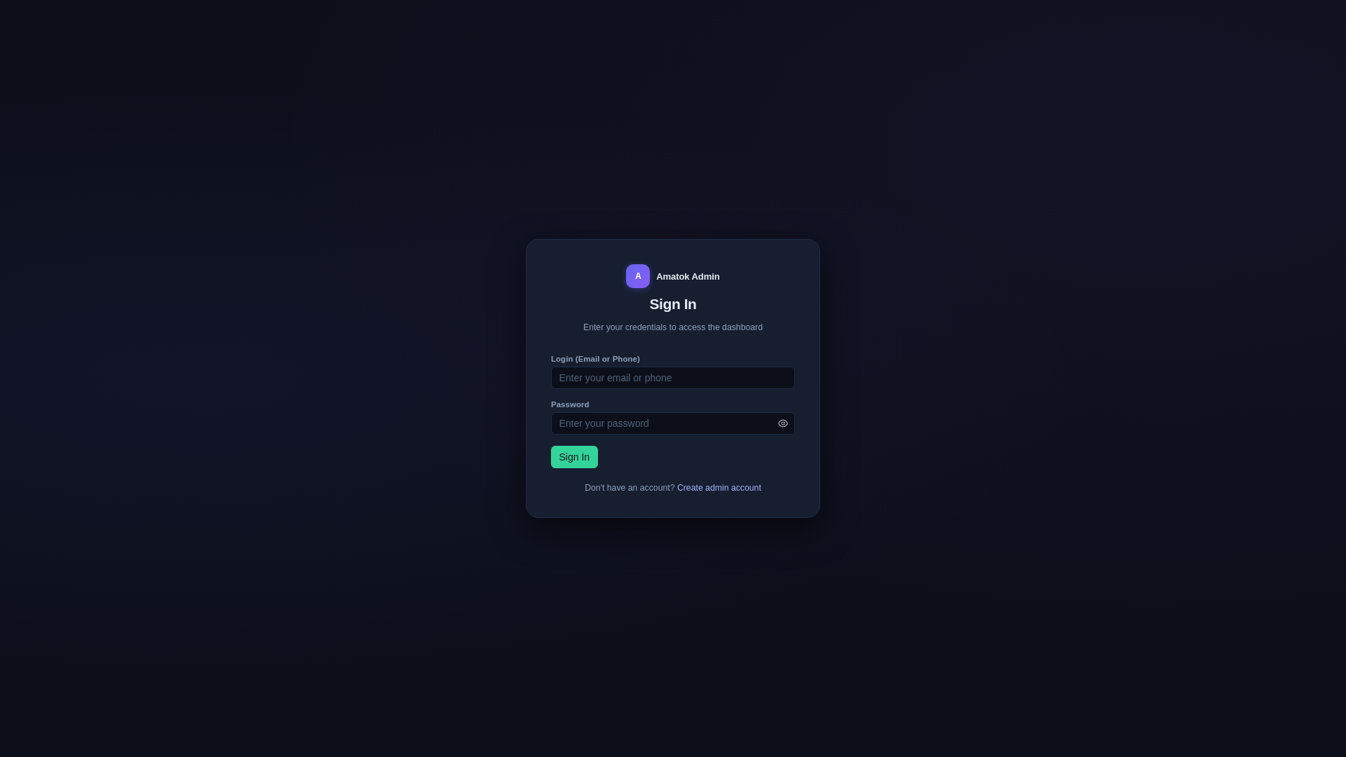 website screenshot of https://amatok-admin.pages.dev/