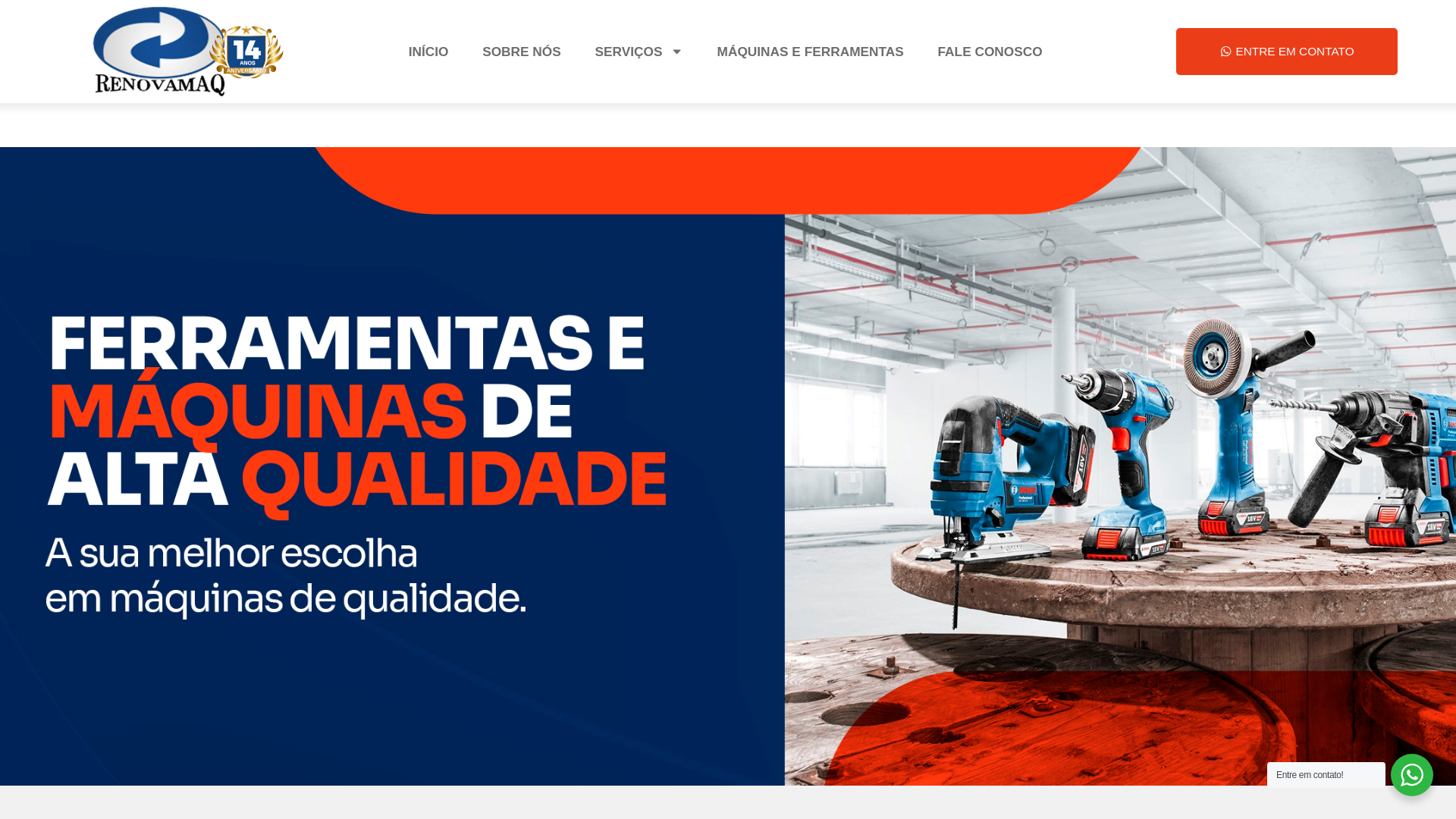 website screenshot of https://renovamaq.com.br