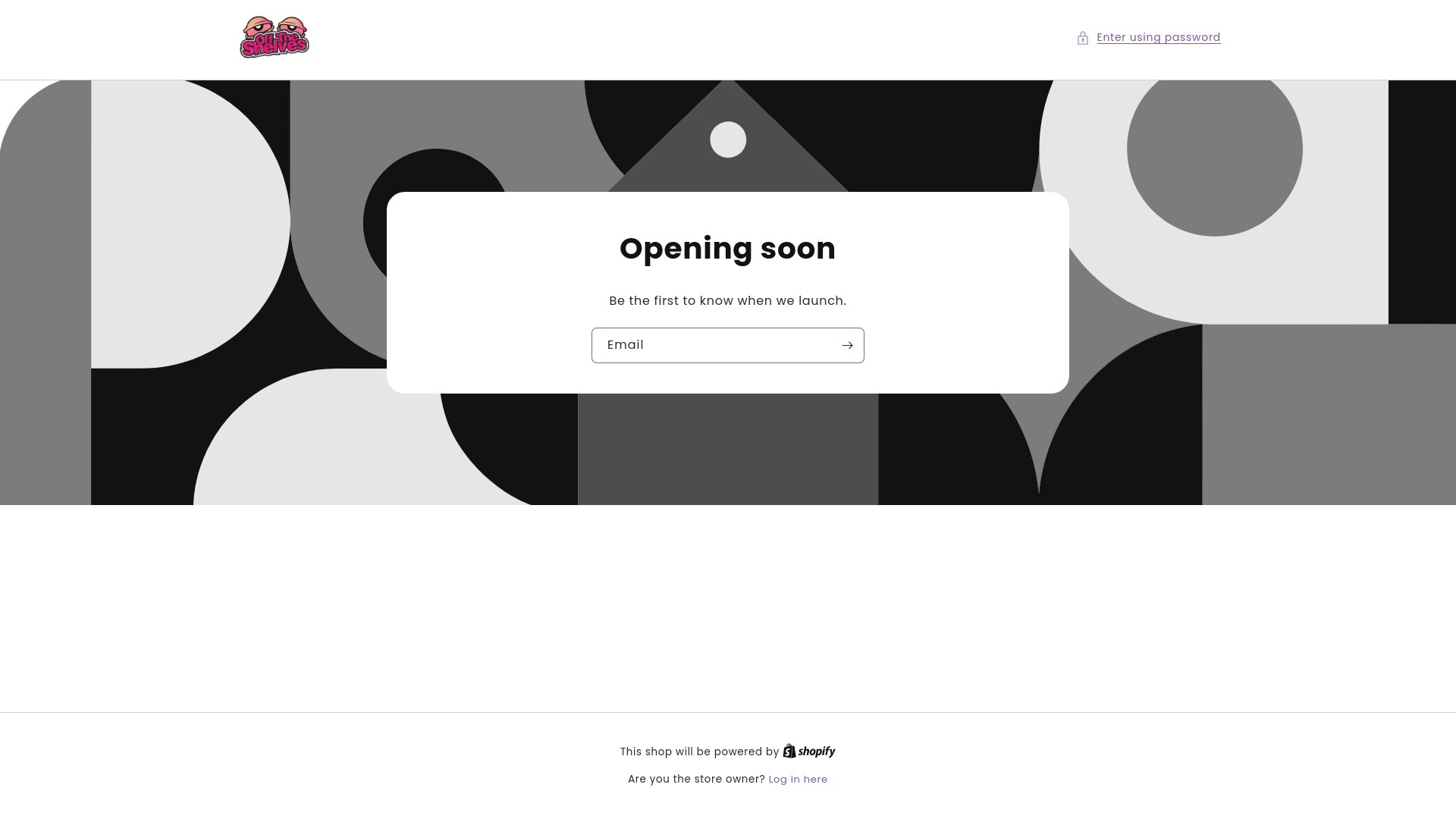 website screenshot of https://offtheshelves.life