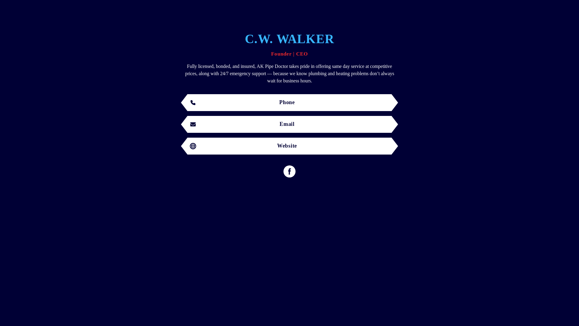 website screenshot of https://akpipedoctor.com/