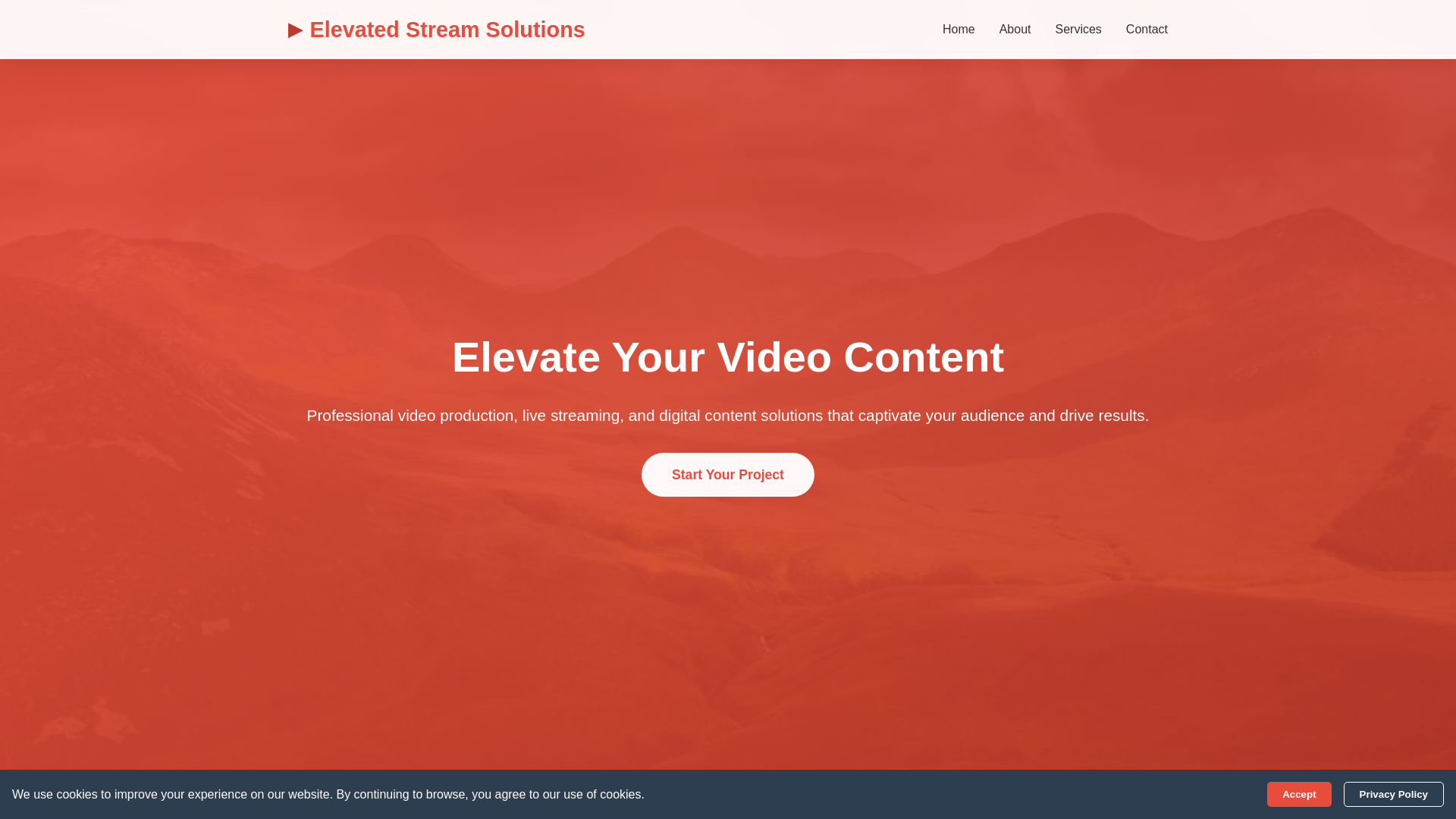 website screenshot of https://elevatedstreamsolutions.click/