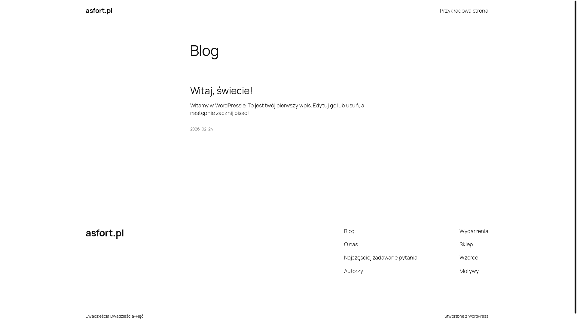 website screenshot of https://asfort.pl/