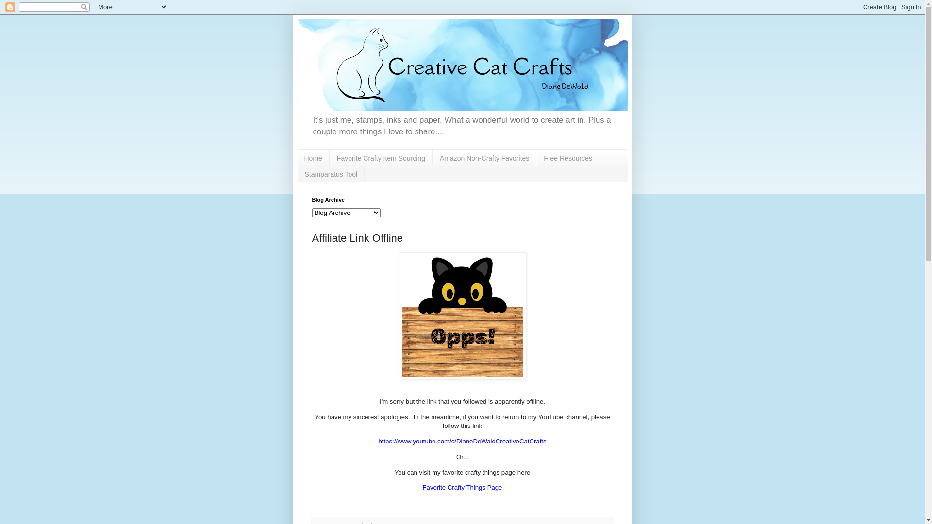 website screenshot of https://creativecatcrafts.net/