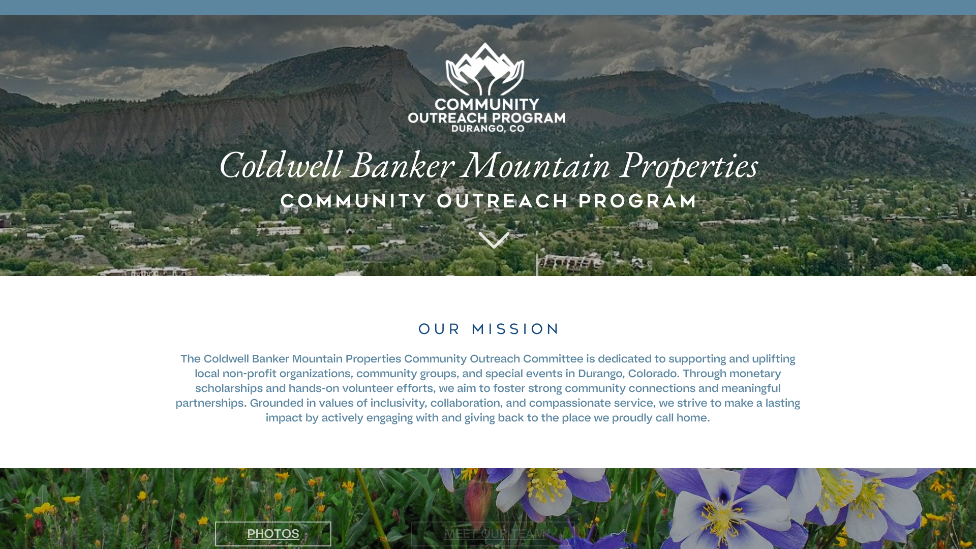 website screenshot of https://durangocommunityoutreach.com/