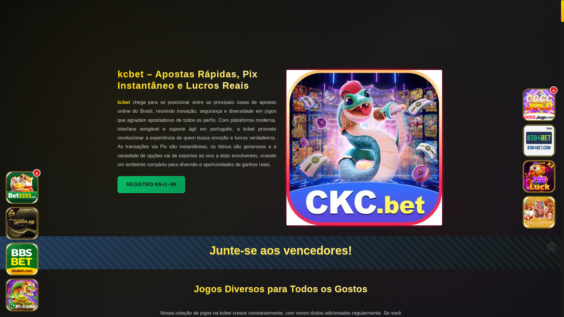 website screenshot of https://kcbetcasino.com.br