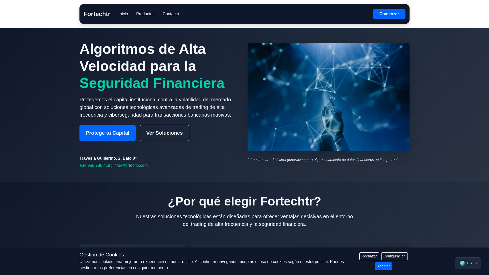 website screenshot of https://fortechtr.com