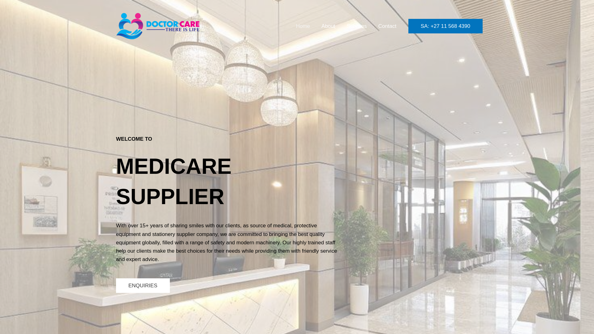 website screenshot of https://doctorcare24.co.za/