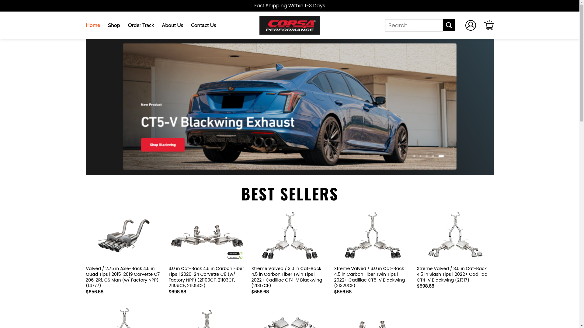 website screenshot of https://globalcorsaperformance.shop/