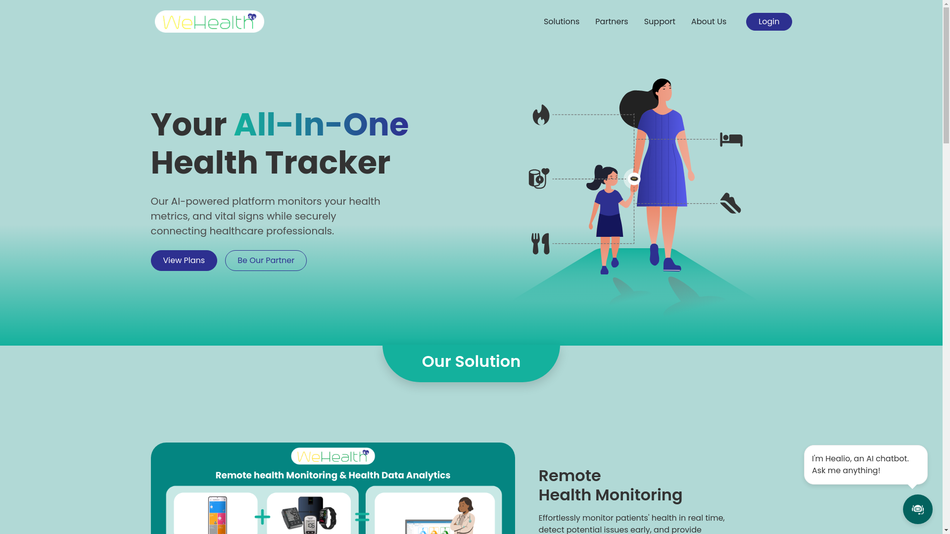 website screenshot of https://wehealth-landing-page-nuxt.pages.dev/