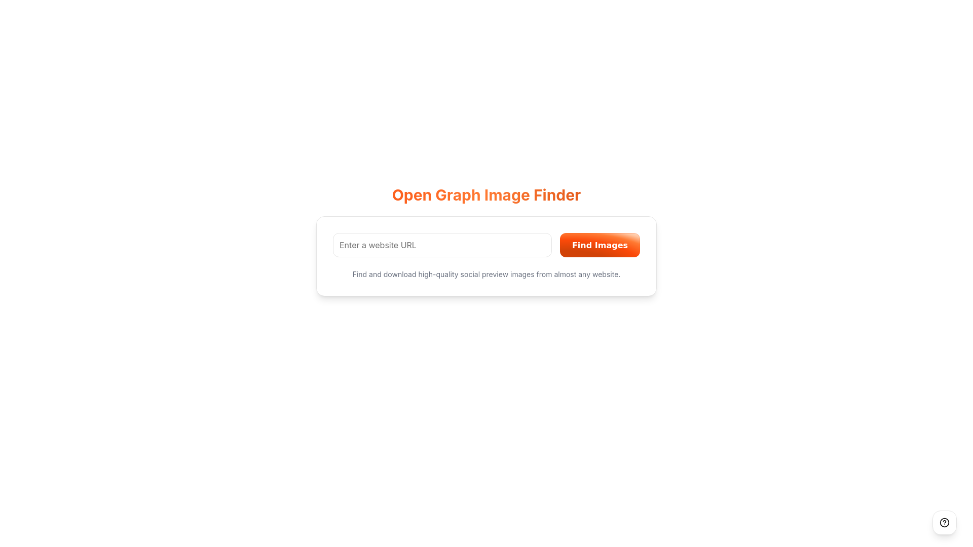 website screenshot of https://opengraphimagefinder.com/