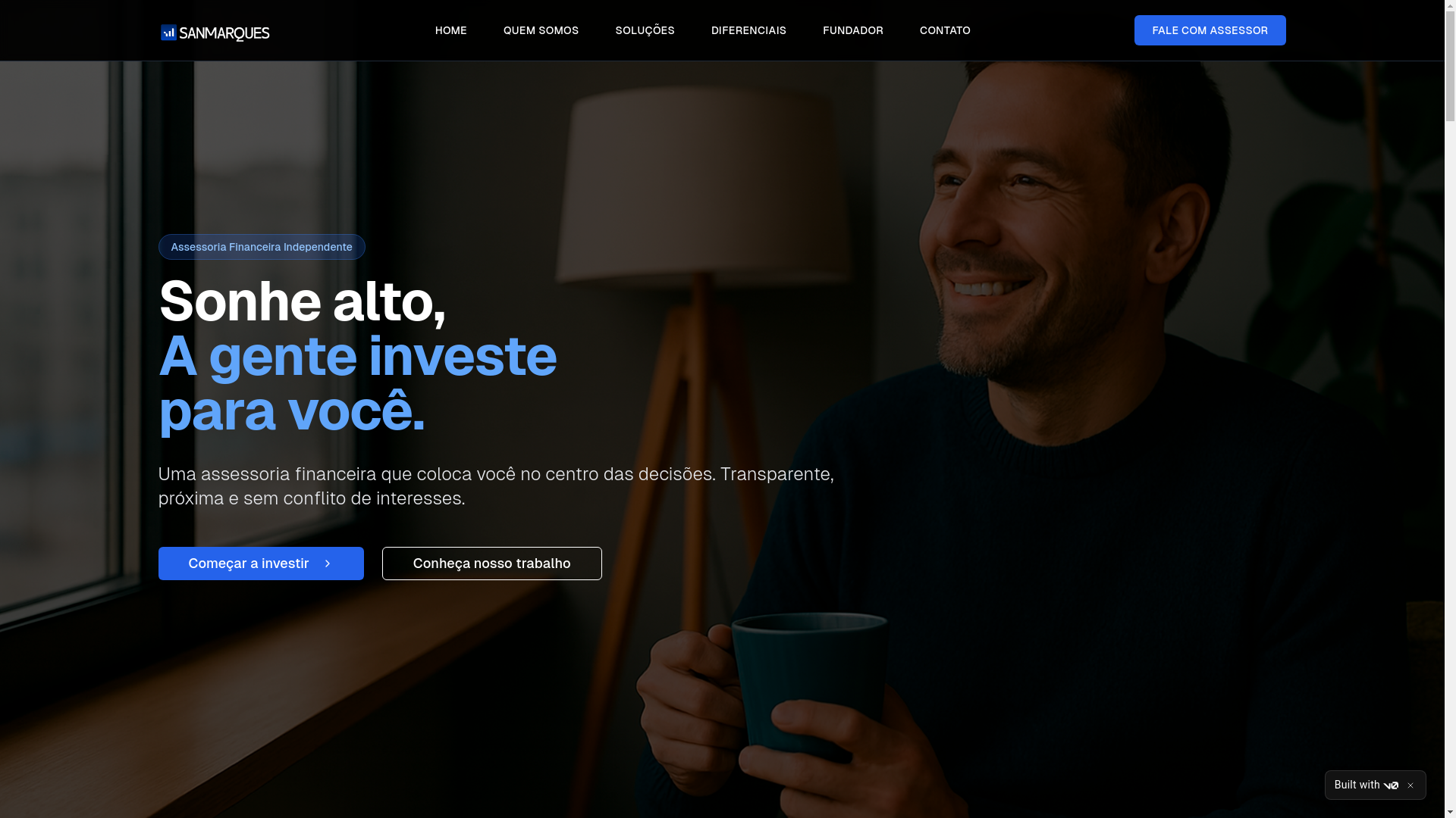 website screenshot of https://sanmarquescapital.com.br/