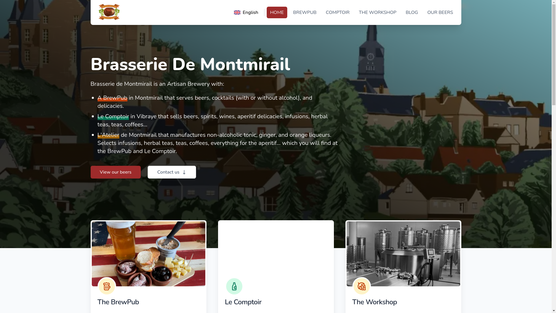 website screenshot of https://brasseriedemontmirail.fr/