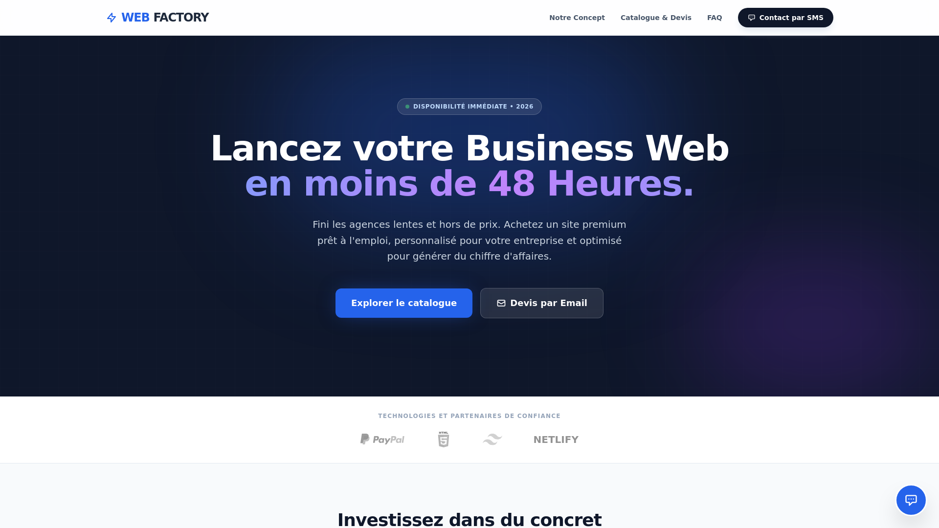 website screenshot of https://webfactorypro.fr/