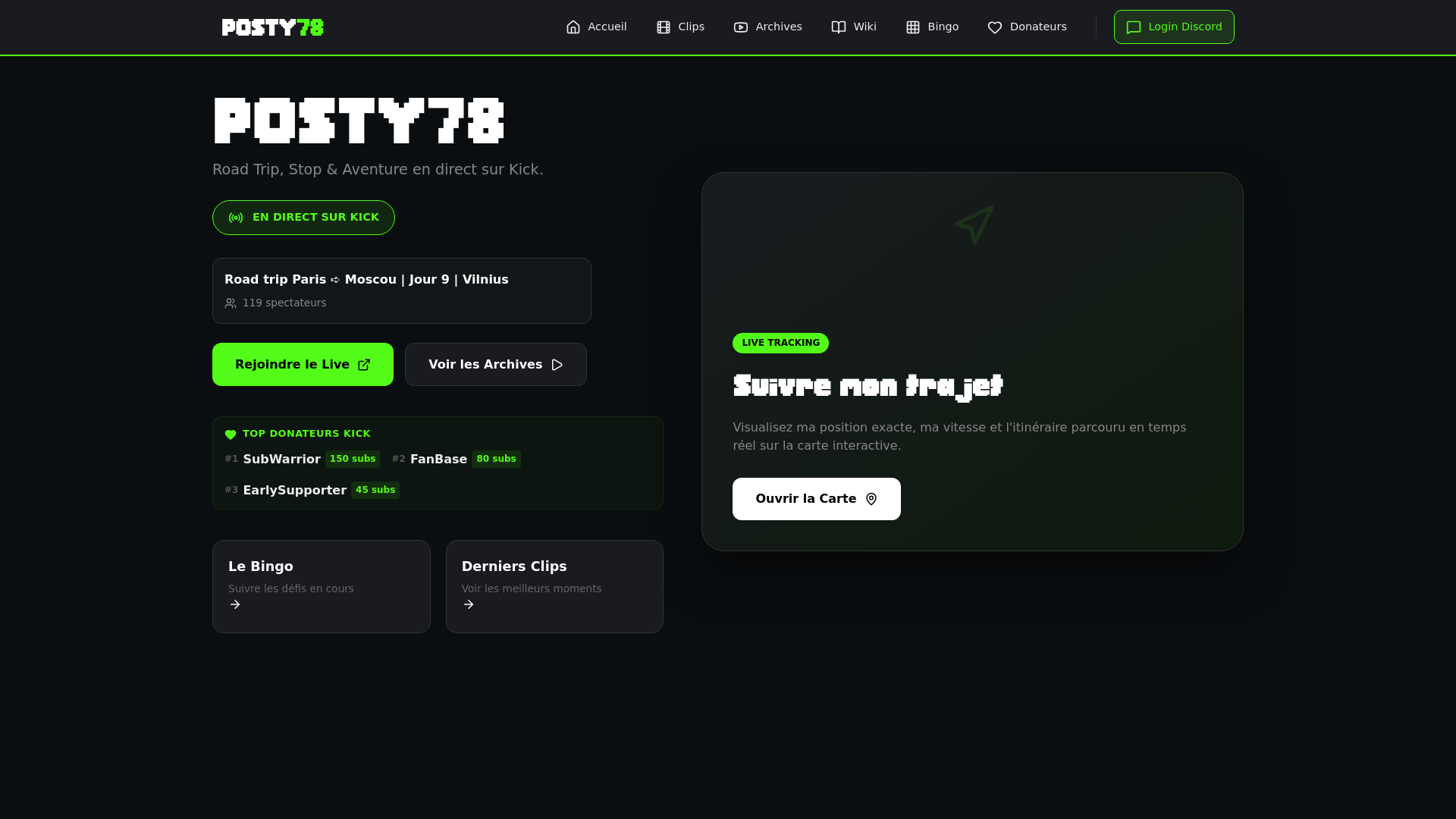 website screenshot of https://posty78.fr/