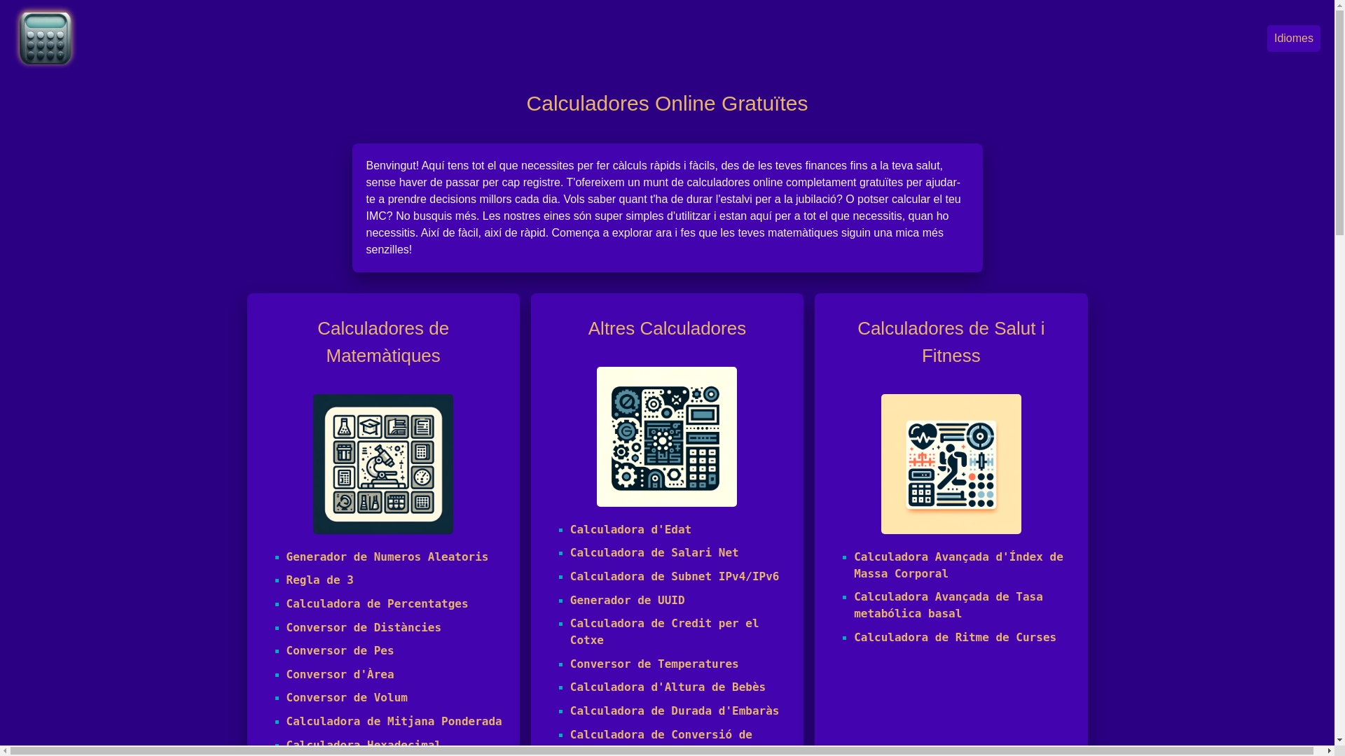 website screenshot of https://calculadora-asr.pages.dev/