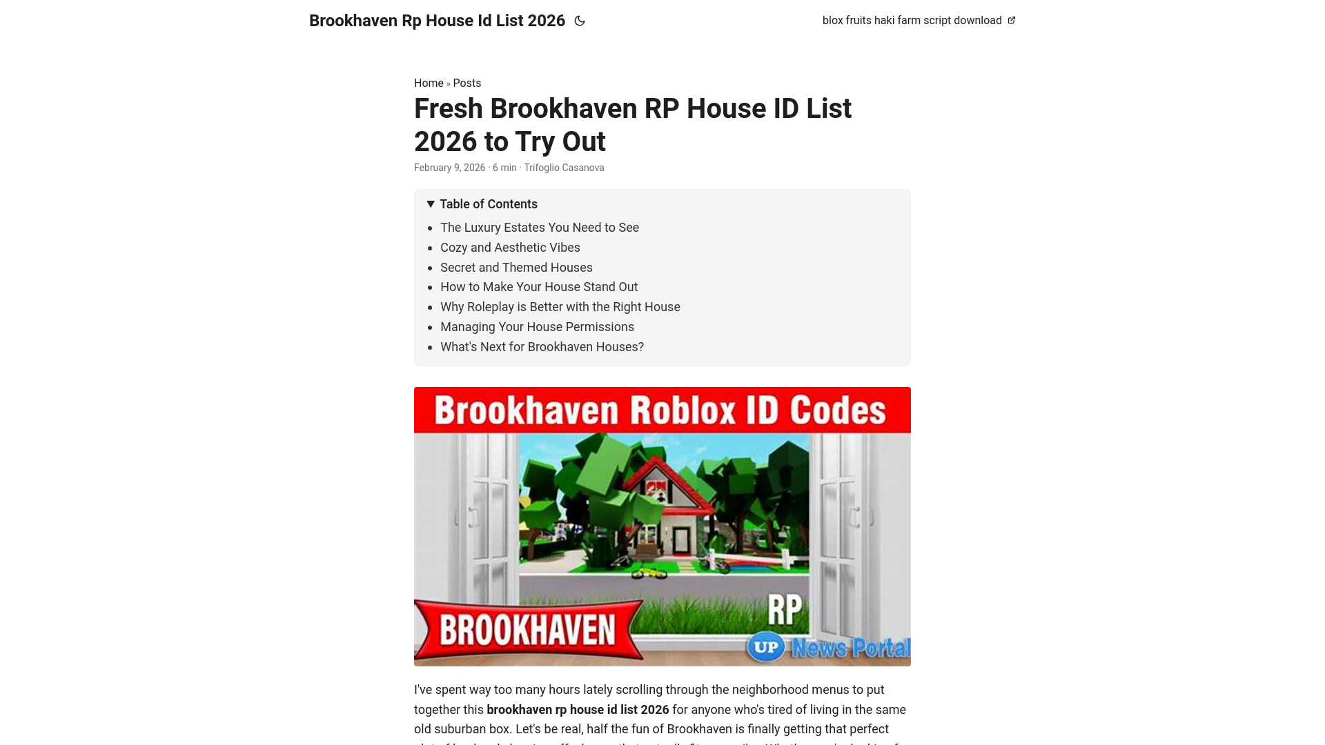 website screenshot of https://brookhaven-rp-house-id-list-2026.pages.dev/