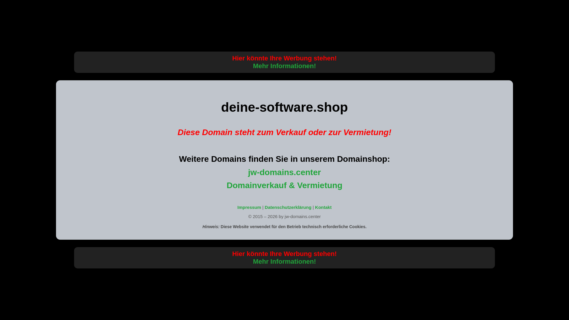 website screenshot of https://deine-software.shop/