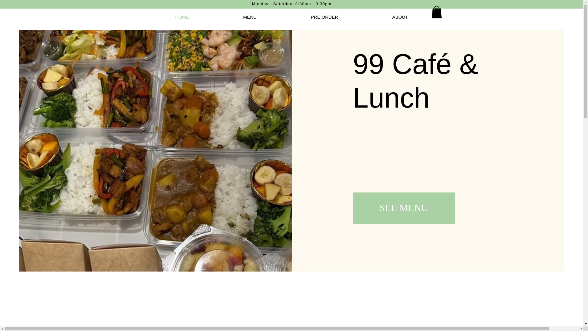 website screenshot of https://99cafeandlunch.com/