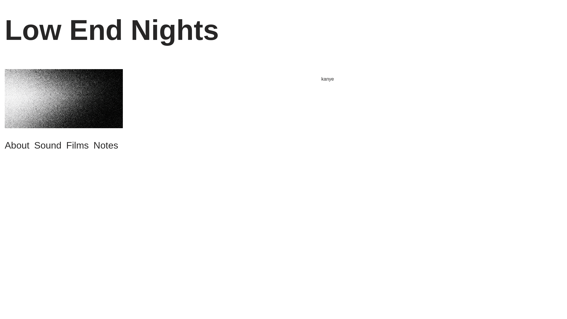 website screenshot of https://lowendnights.com