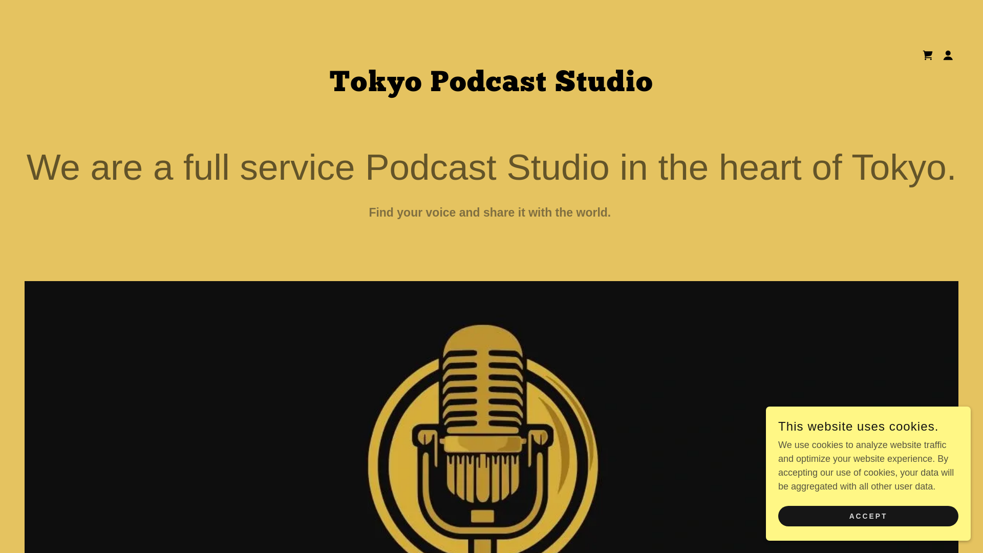 website screenshot of https://tokyopodcast.jp