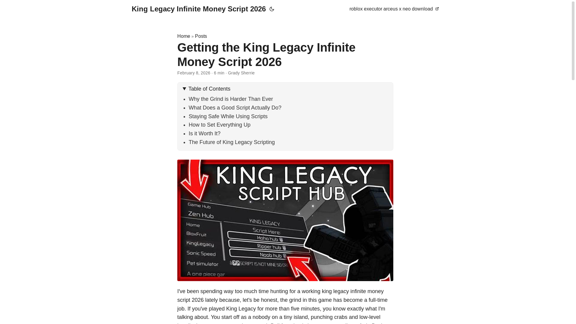website screenshot of https://king-legacy-infinite-money-script-2026.pages.dev/