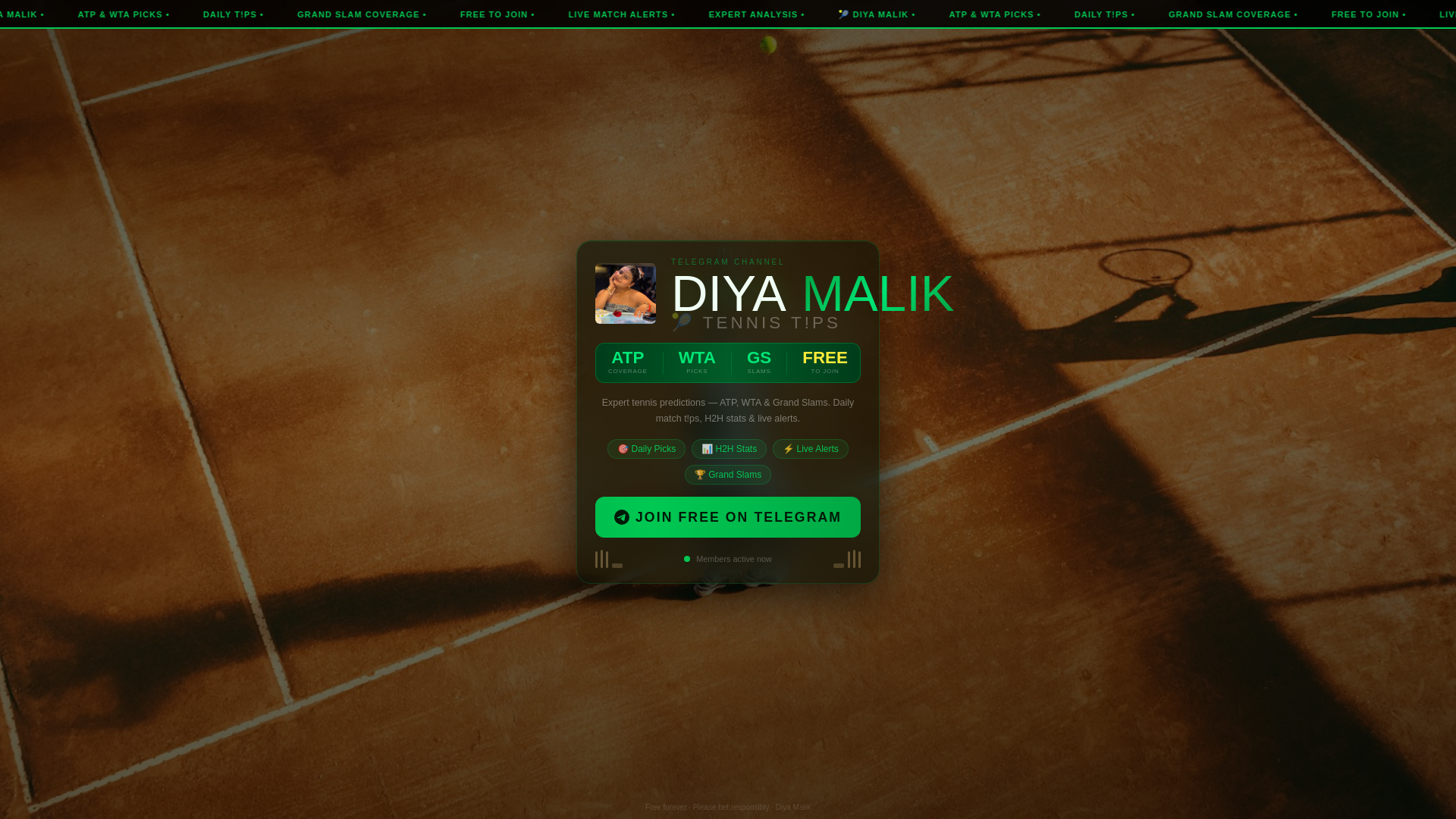 website screenshot of https://diya-malik-tennis-site.pages.dev/