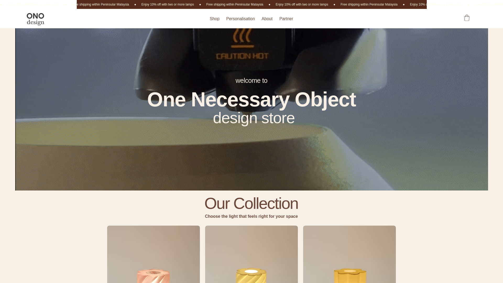 website screenshot of https://onodesign.studio