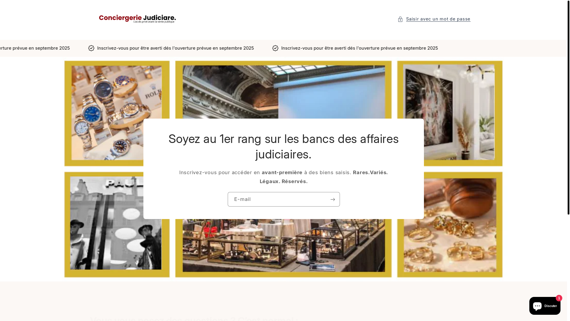website screenshot of https://conciergeriejudiciaire.com/