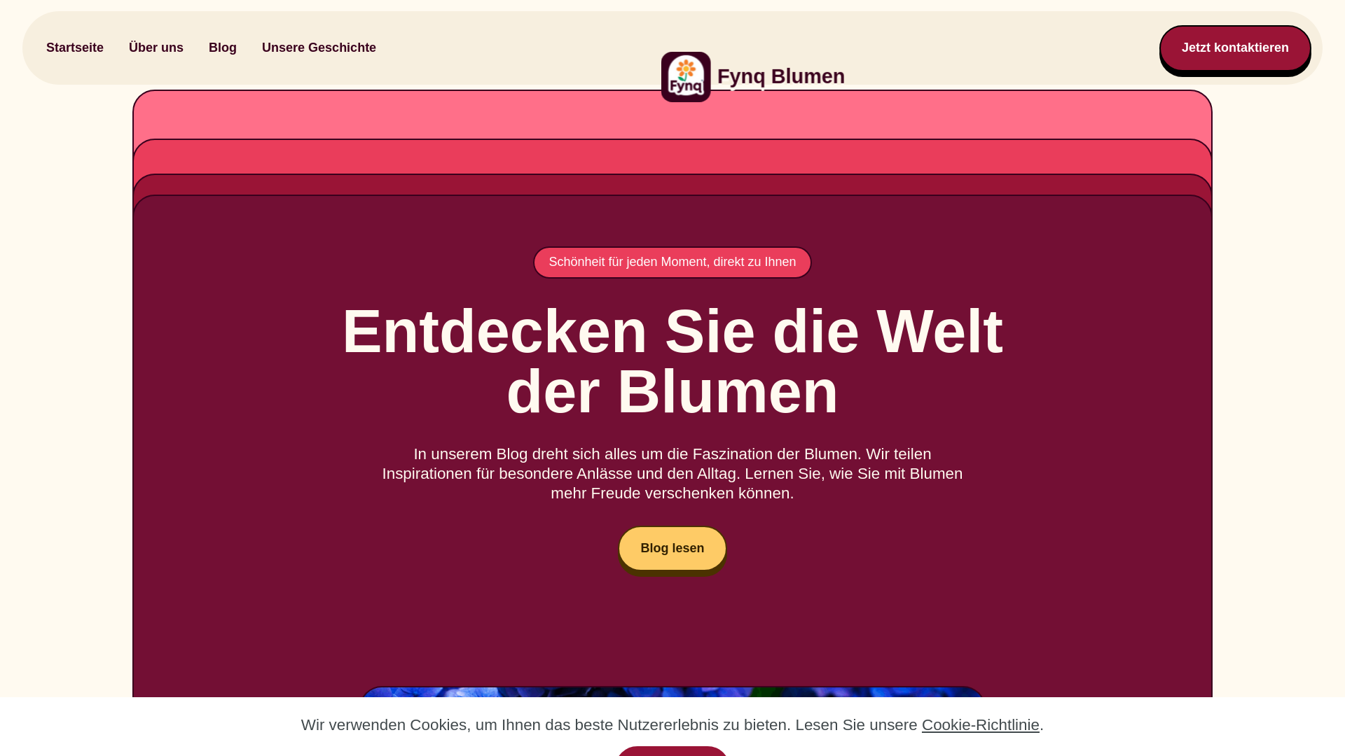 website screenshot of https://fynqblumen.com/