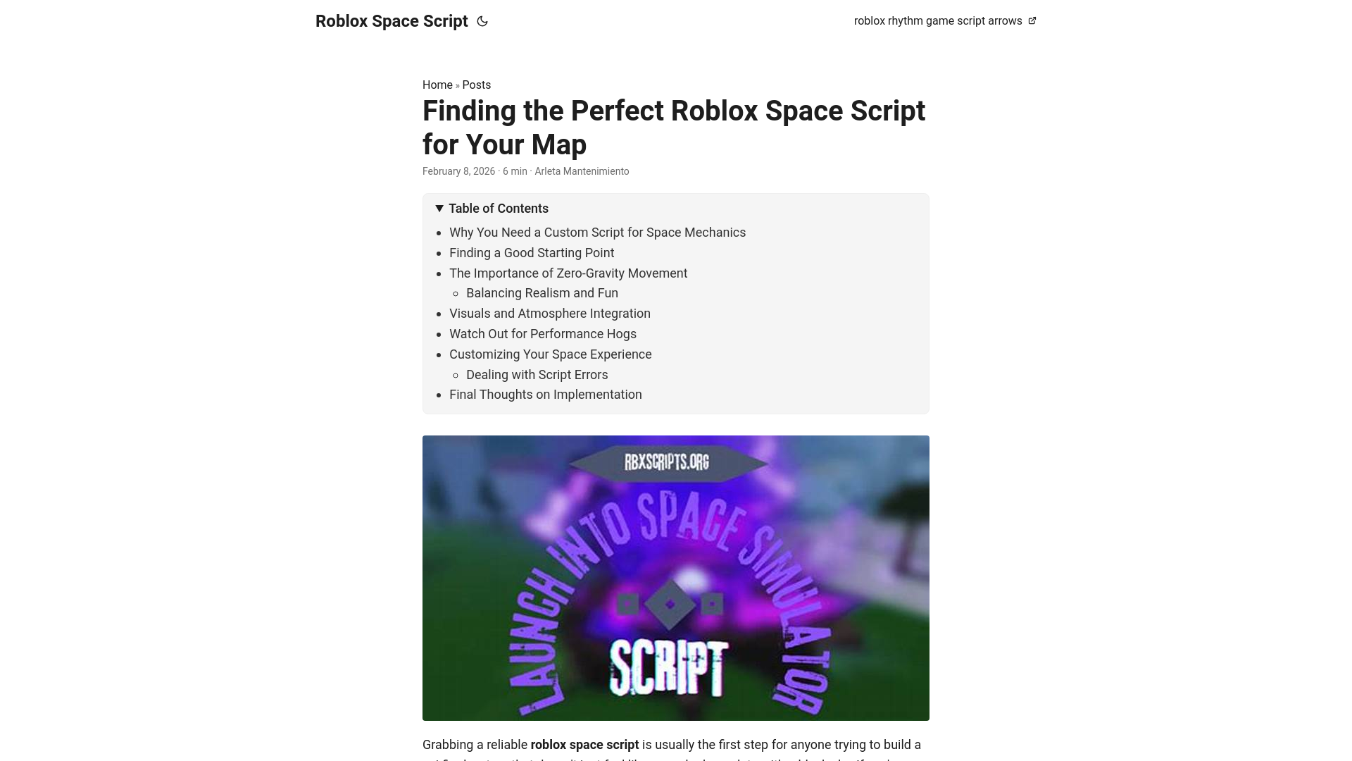 website screenshot of https://roblox-space-script.pages.dev/
