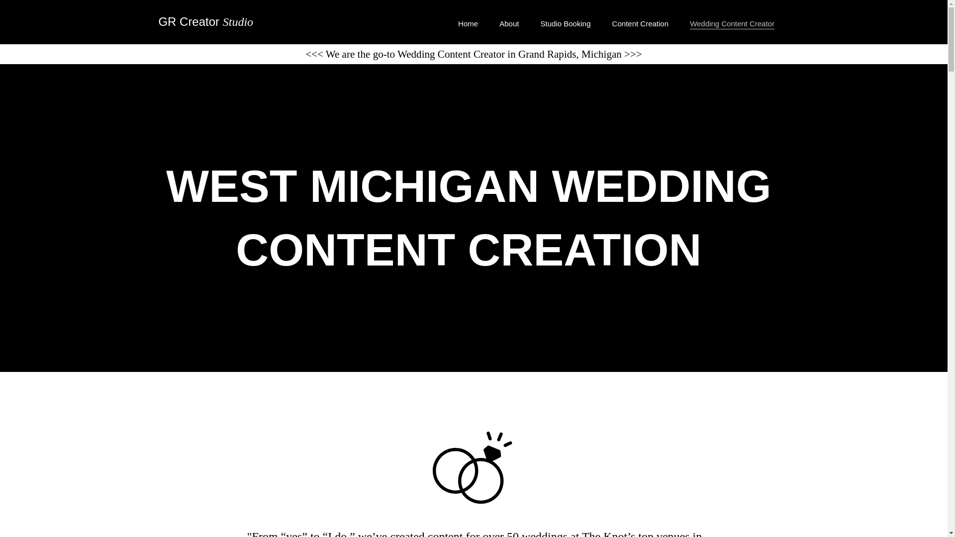 website screenshot of https://miweddingcreator.com/