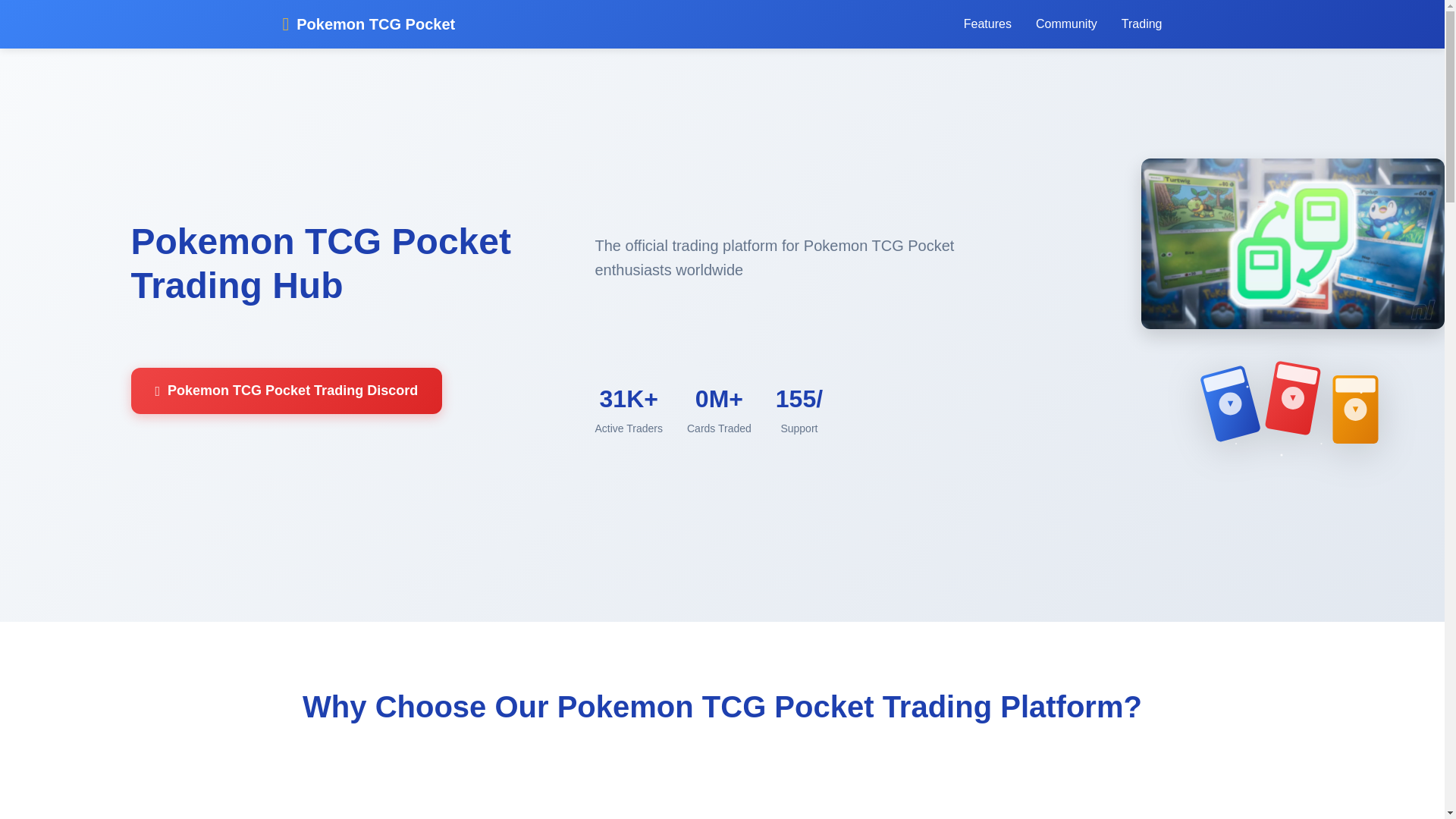 website screenshot of https://pokemontcgpockettrading.pages.dev/