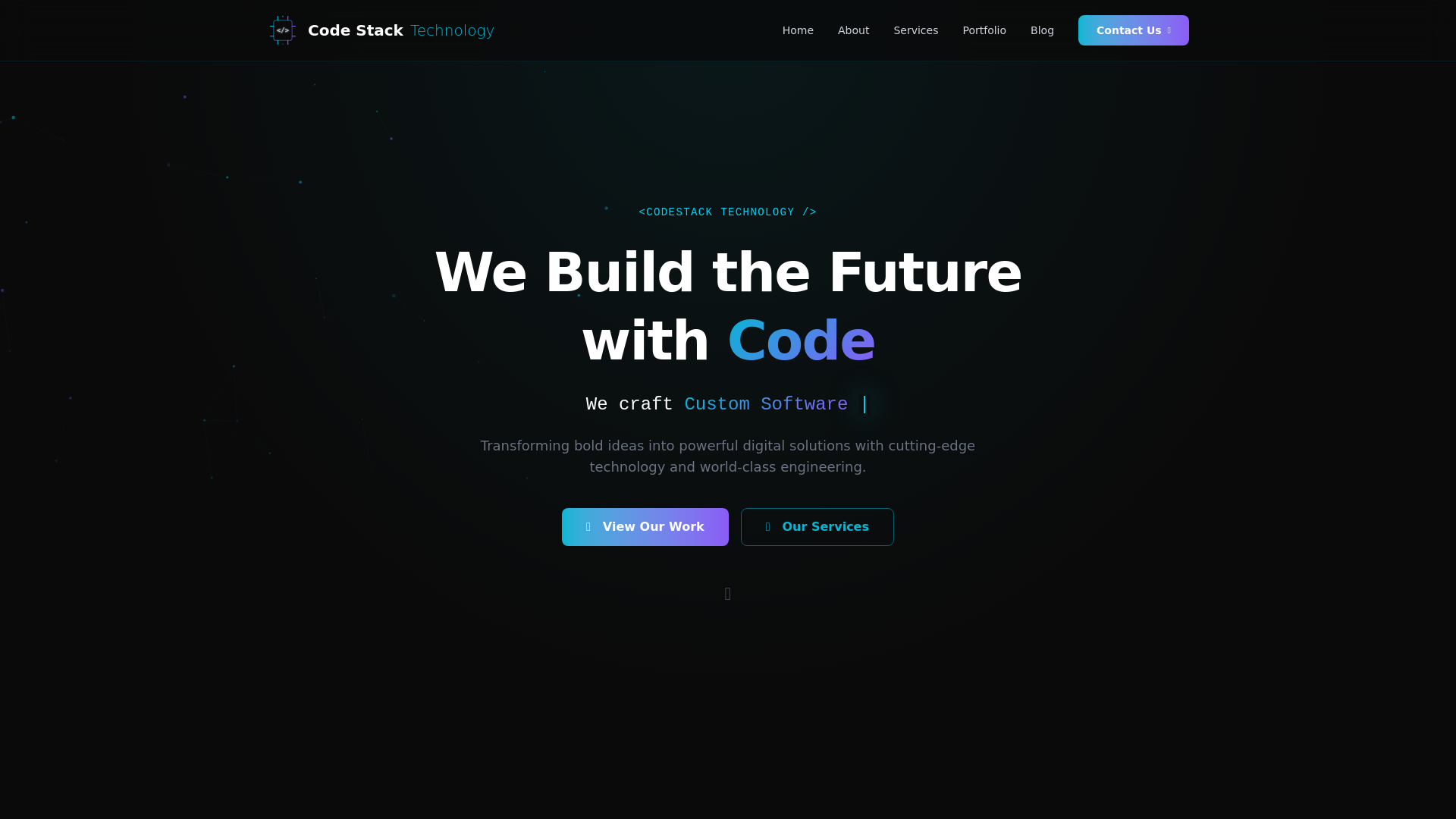 website screenshot of https://codestack.technology/
