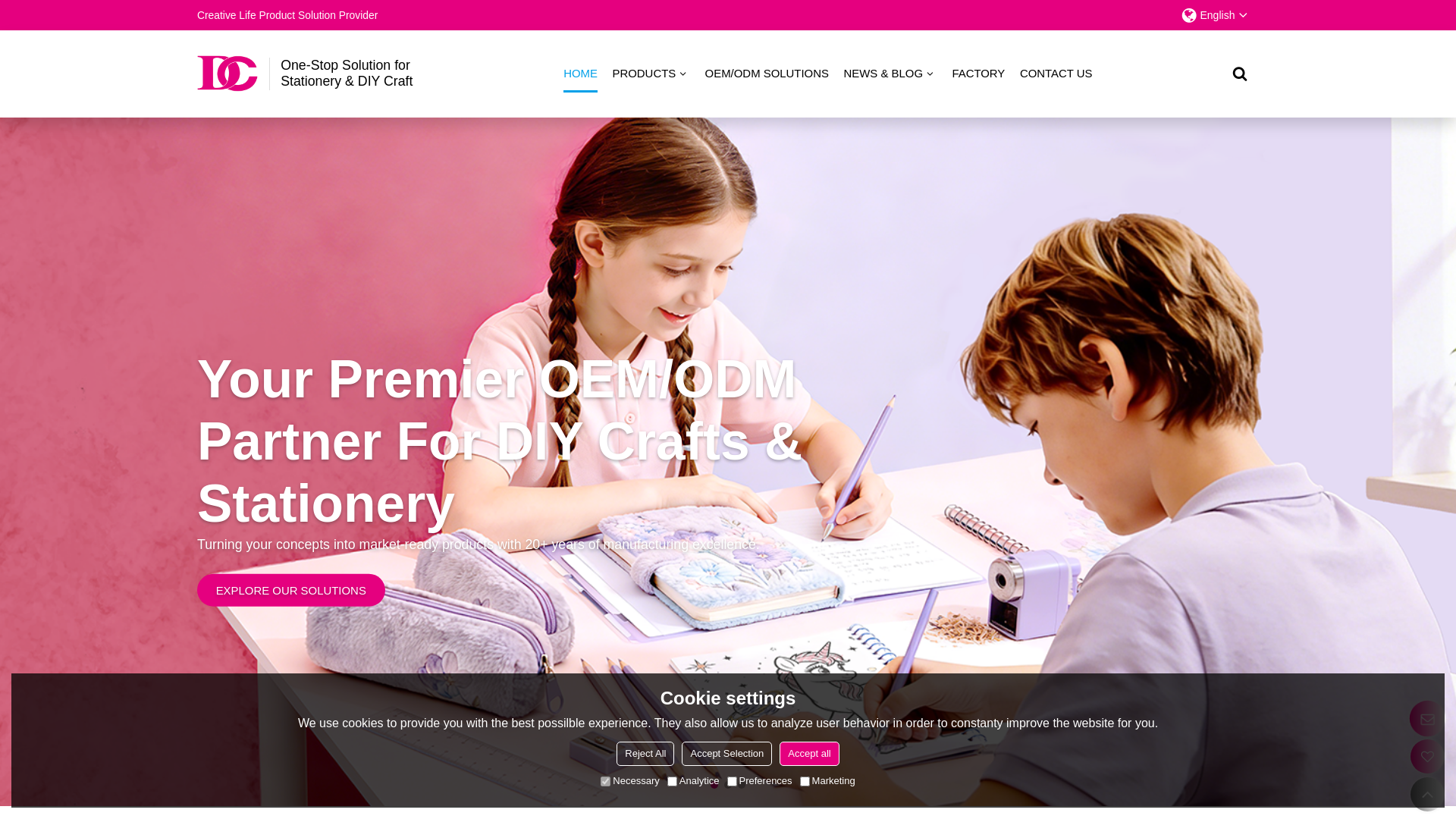 website screenshot of https://dc-crafts.com/