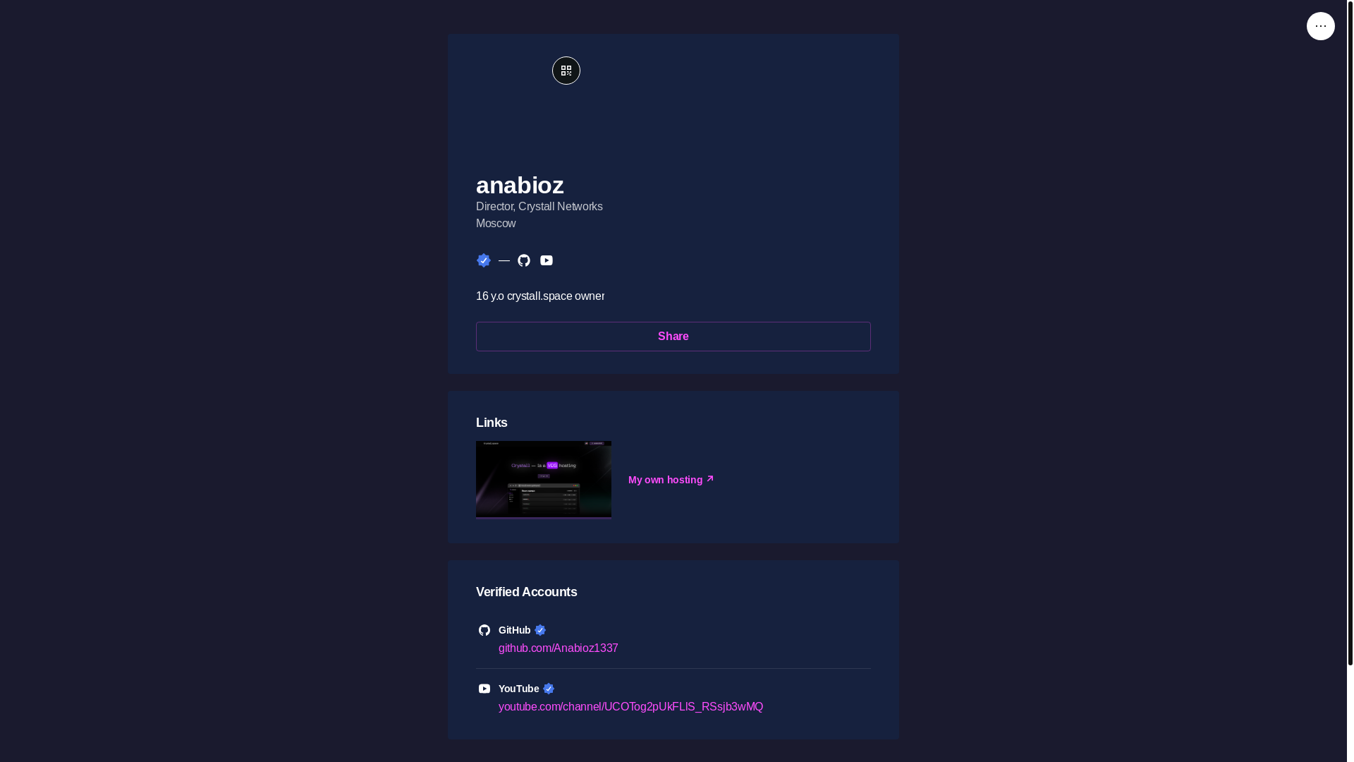 website screenshot of https://anabioz.link/