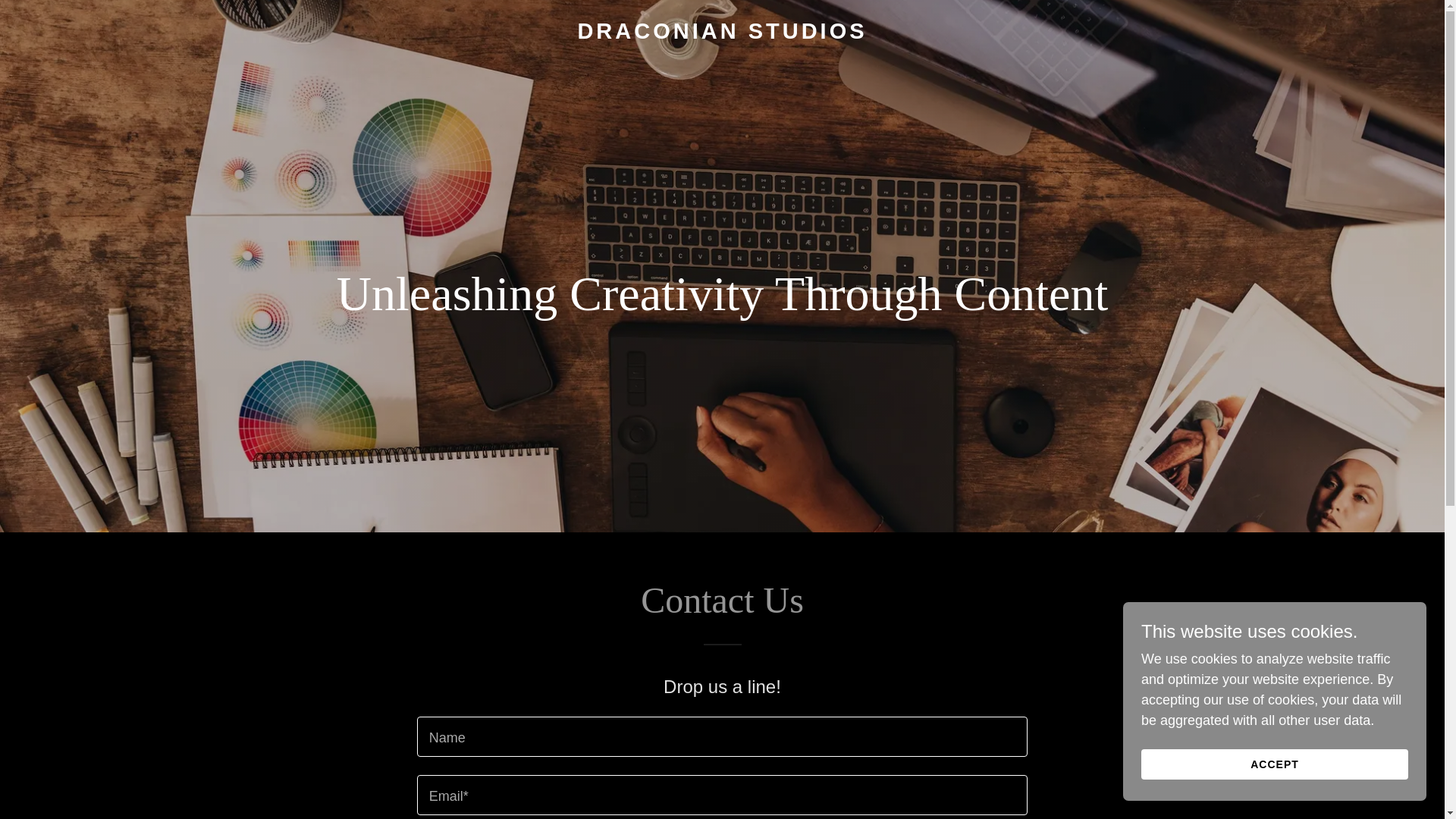 website screenshot of https://draconianstudios.com/