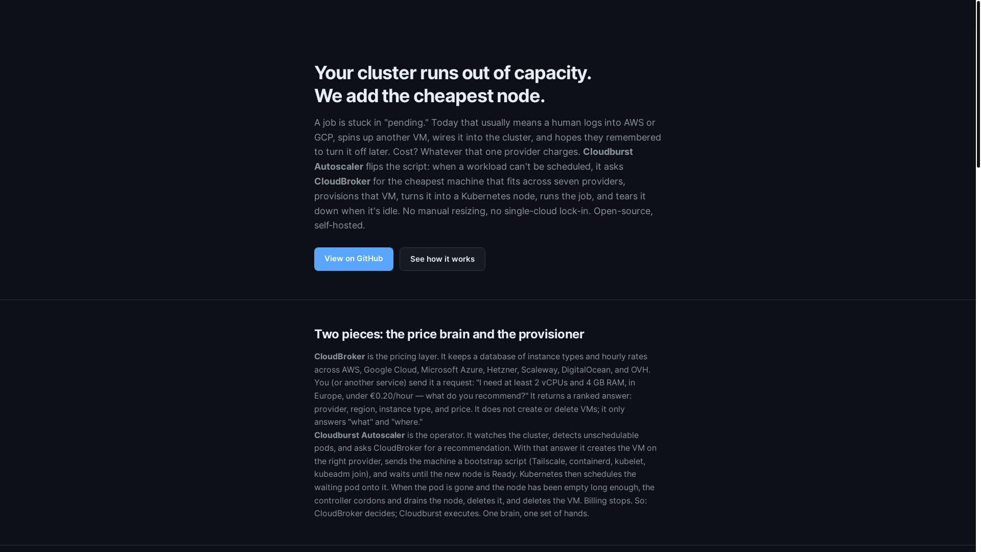website screenshot of https://cloudburst-autoscaler.pages.dev/