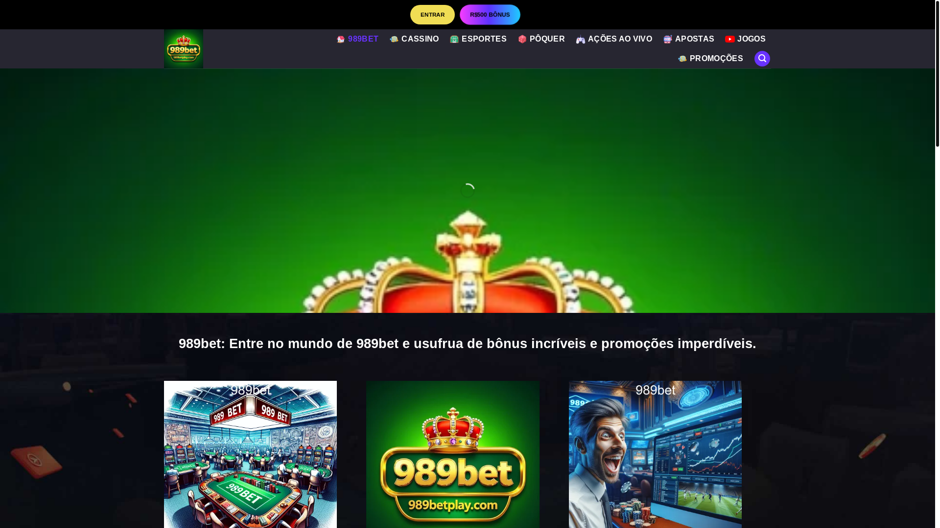 website screenshot of https://989betplay.com/