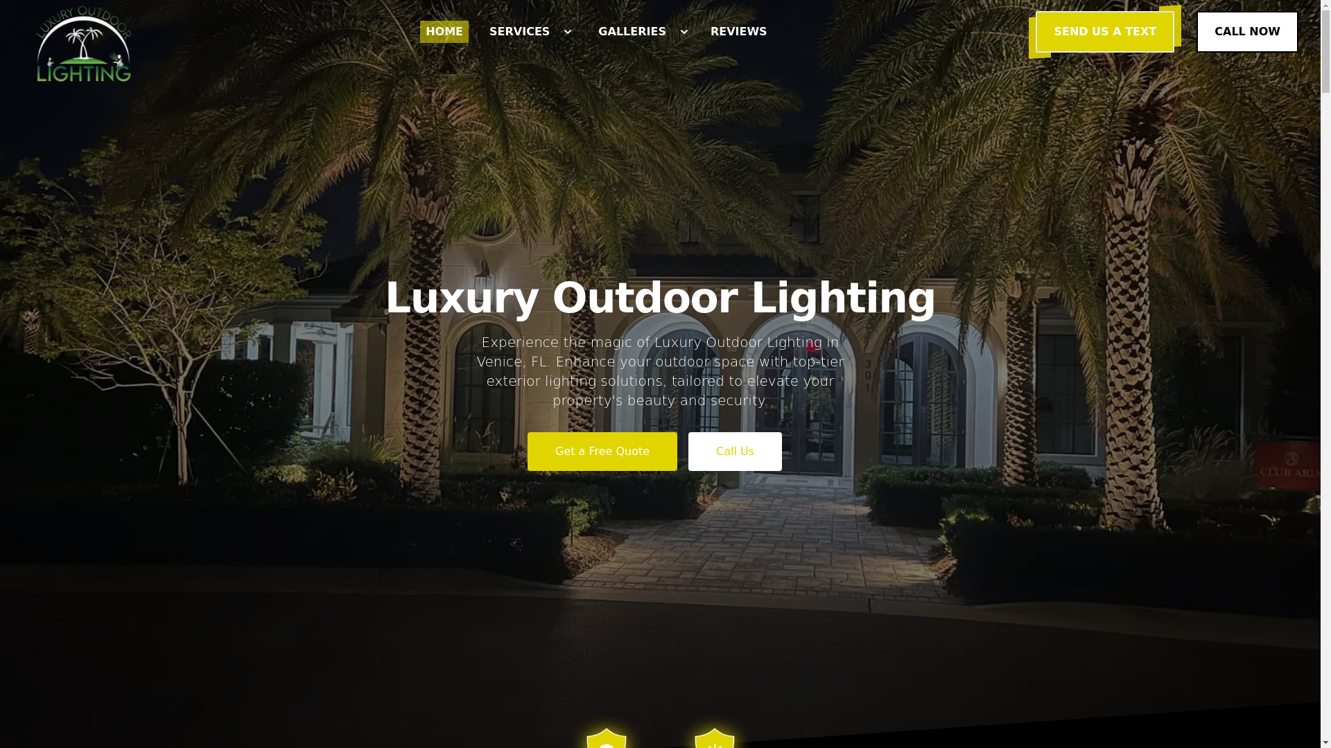 website screenshot of https://luxuryoutdoorlightingfl.com/