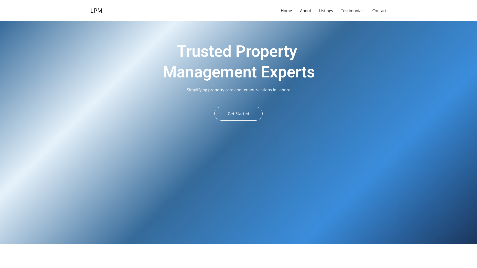 website screenshot of https://lahorepropertymanagement.com