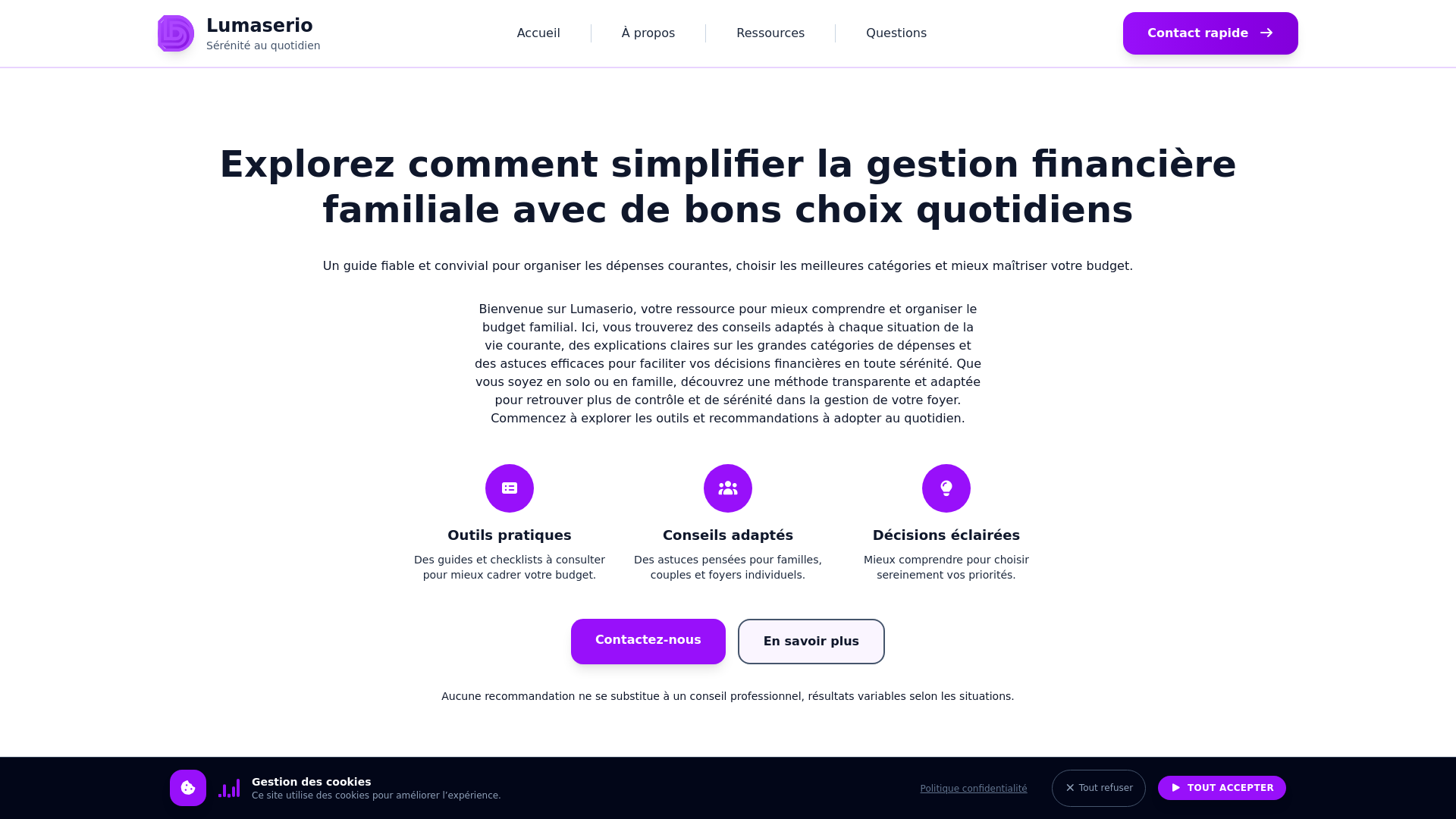 website screenshot of https://lumaserio.sbs/