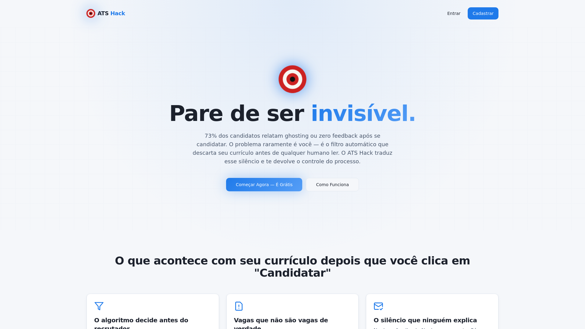 website screenshot of https://atshack.app/