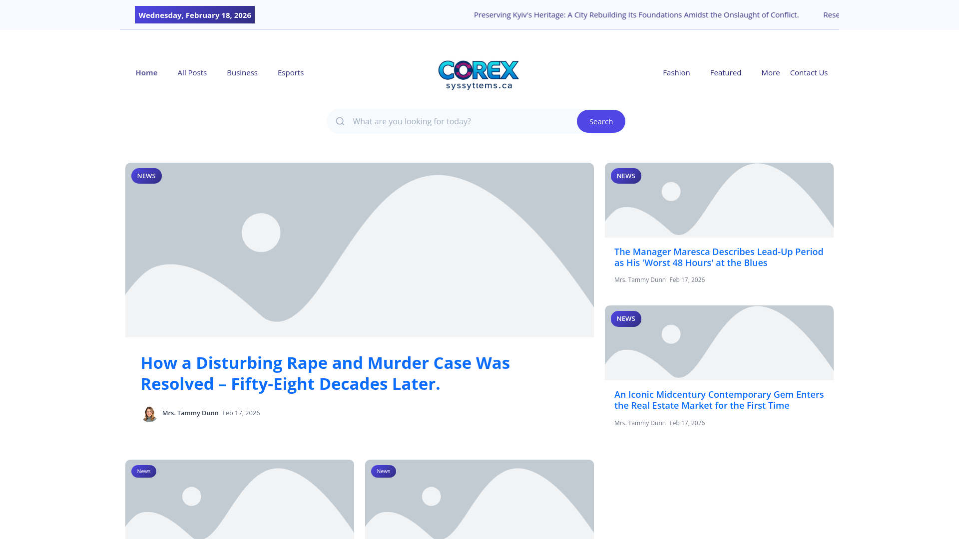 website screenshot of https://corexsystems.ca/