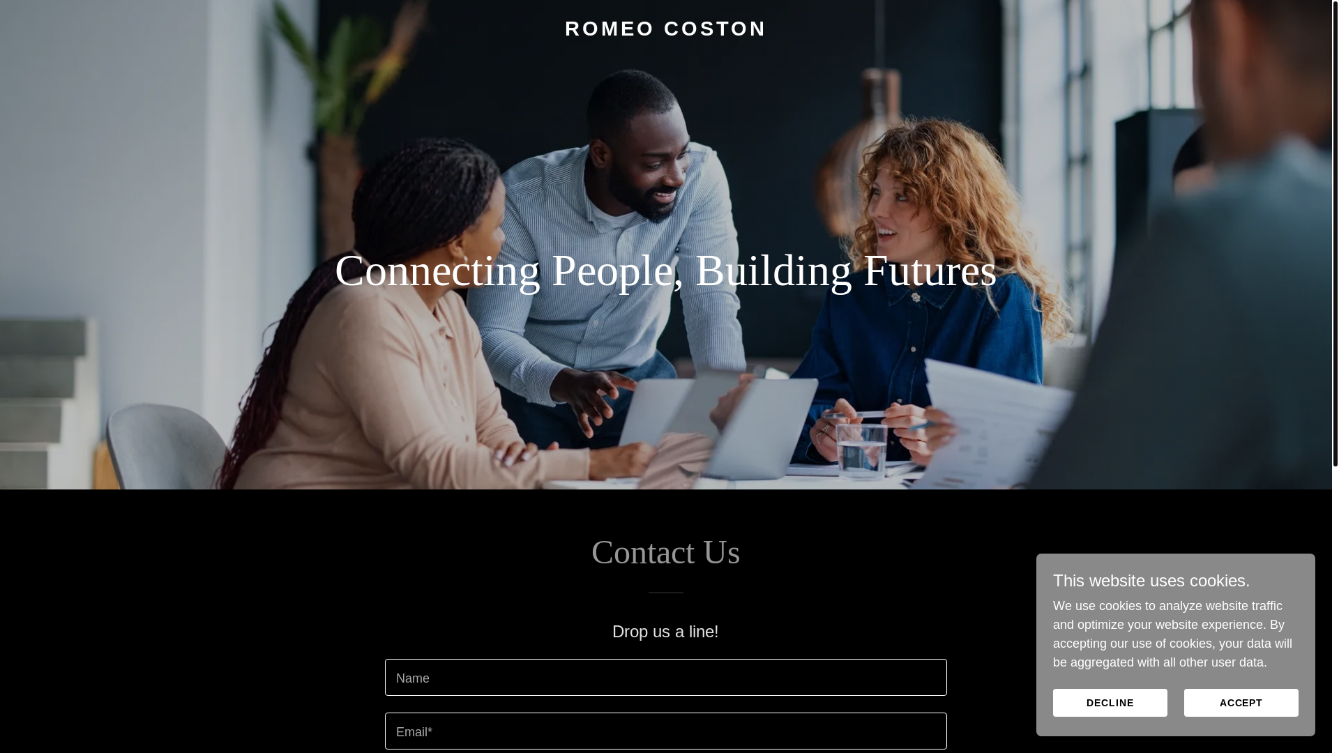 website screenshot of https://romeocostonofficial.com/