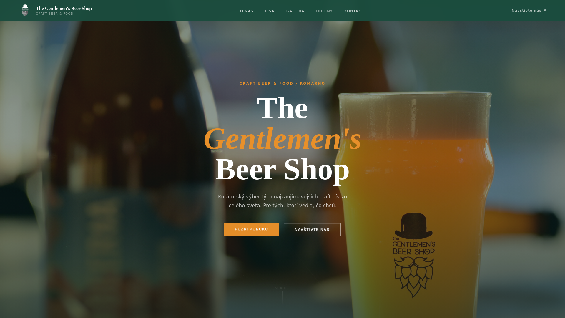 website screenshot of https://gentlemensbeershop.sk/