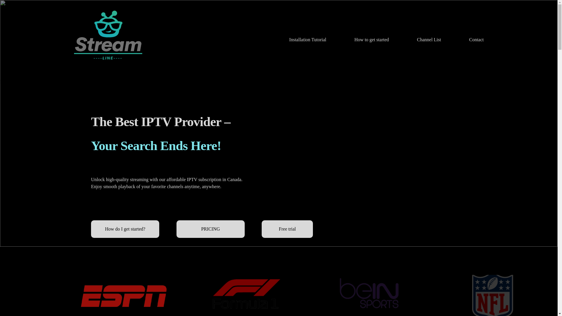 website screenshot of https://streamlinetv.ca/