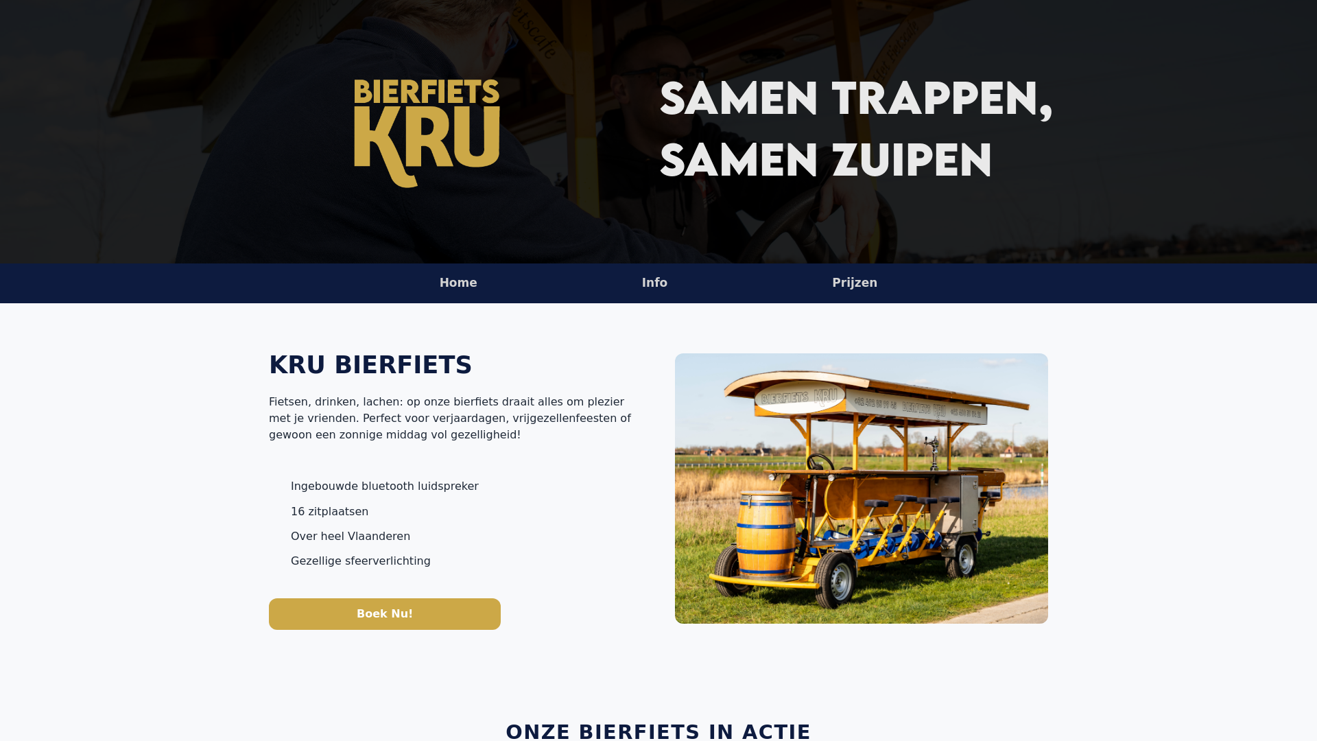 website screenshot of https://bierfietskru.be