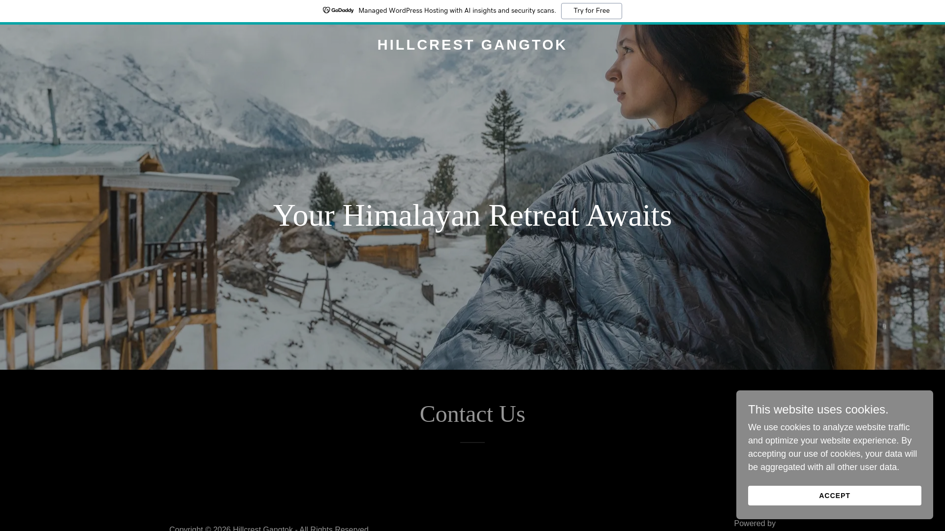 website screenshot of https://hillcrestgangtok.com