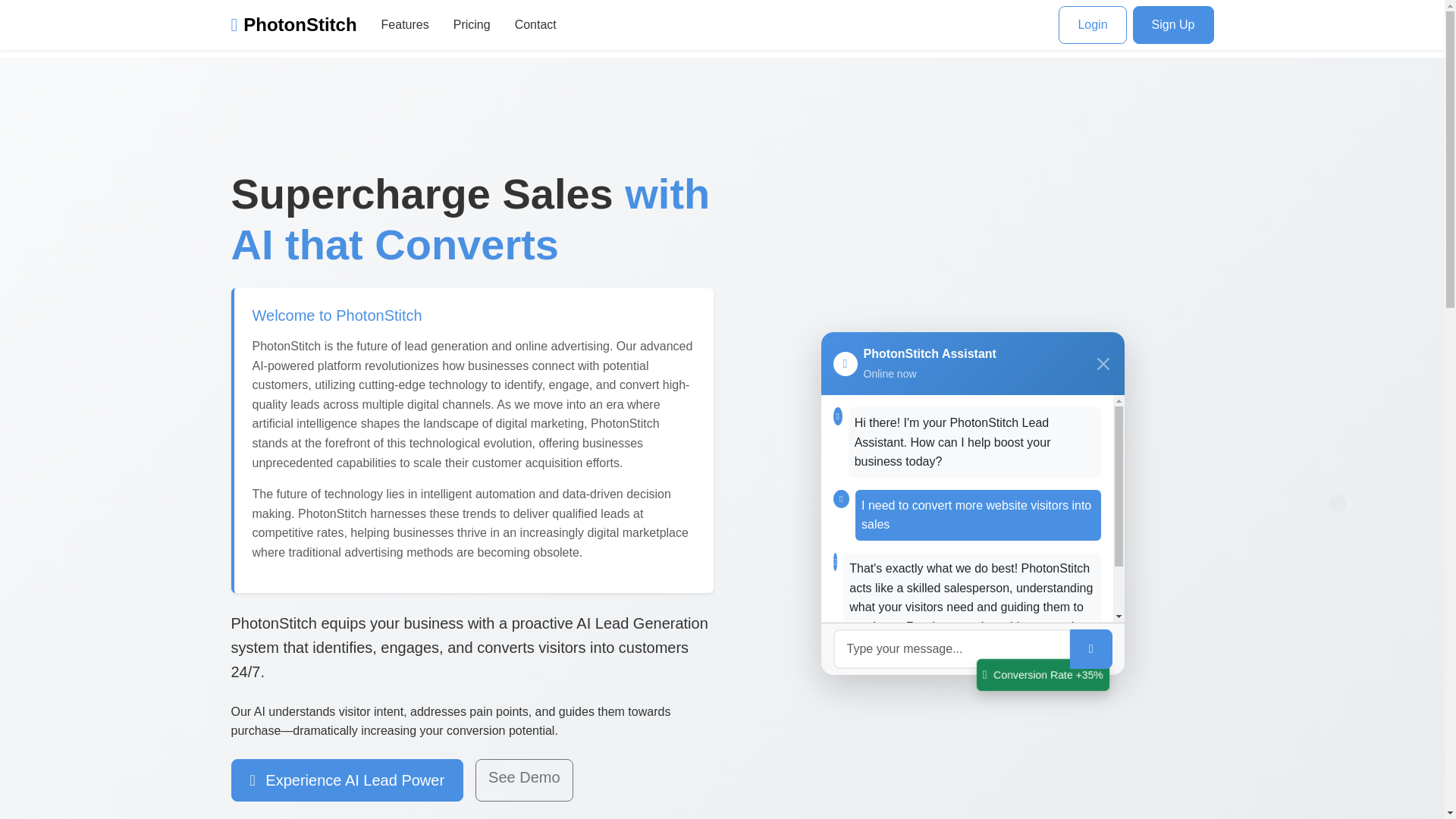 website screenshot of https://photonstitch.pages.dev/